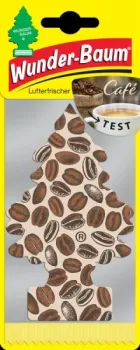 Wunderbaum Café Original Duftbaum zum Aufhängen mit Kaffeeduft sowie Sahne- und Vanillenote - Mit Verpackung